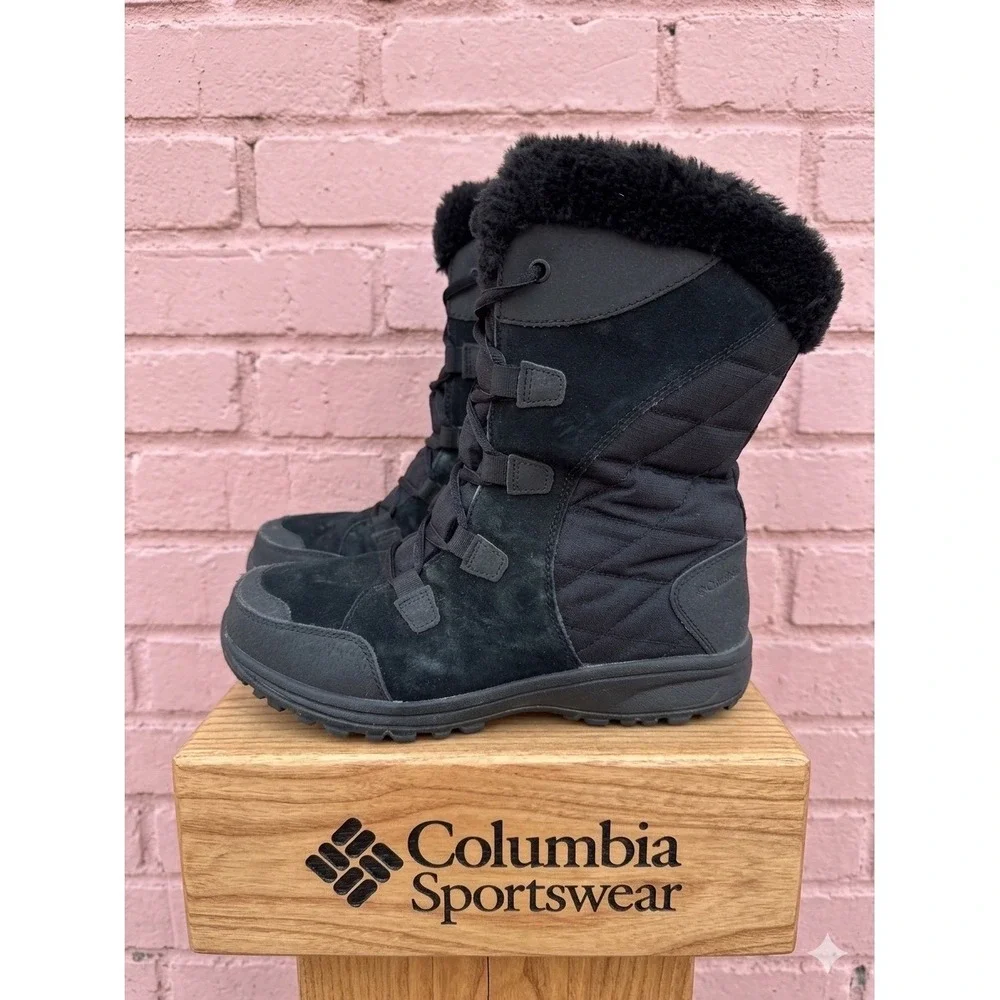 Columbia 🖤🩷🖤Ice Maiden II Womens Black Waterproof Winter Snow Boots‎  7.5